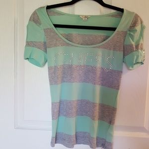 Guess mint and gray top